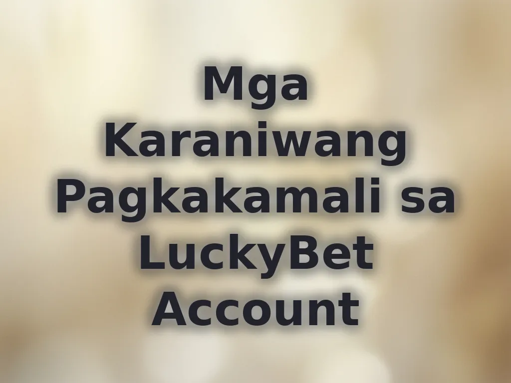 Mga pagkakamali sa account